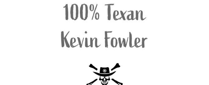 Jolly Outlaw logo with 100% Texan by Kevin Fowler.