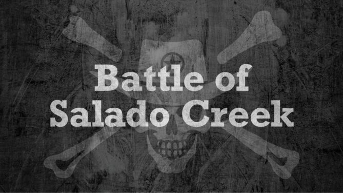 Jolly Outlaw logo with Battle of Salado Creek.