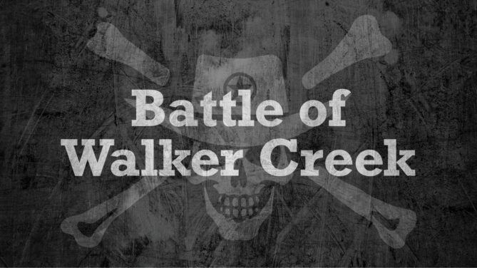 Jolly Outlaw logo with Battle of Walker Creek.