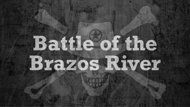 Jolly Outlaw logo with Battle of Brazos River.