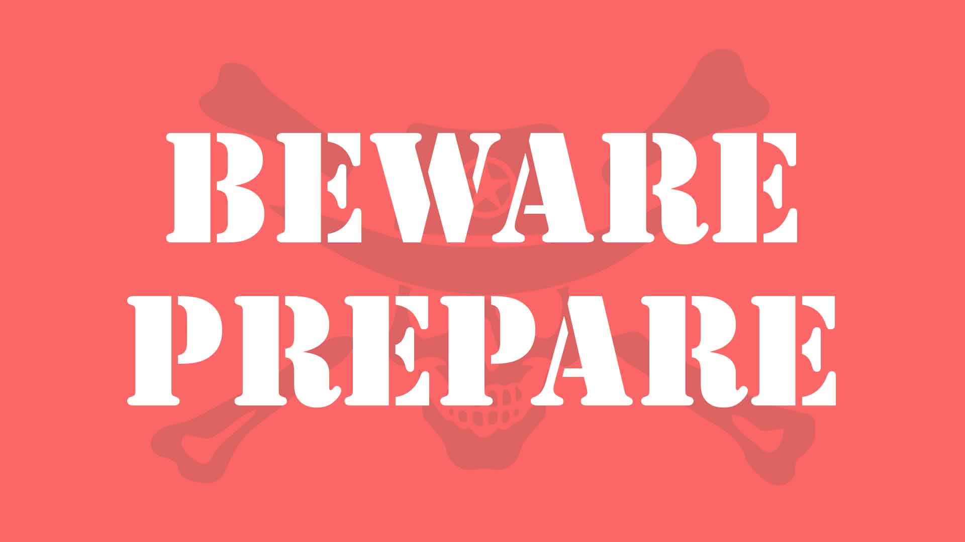Jolly Outlaw logo with beware prepare for road trip adventures.